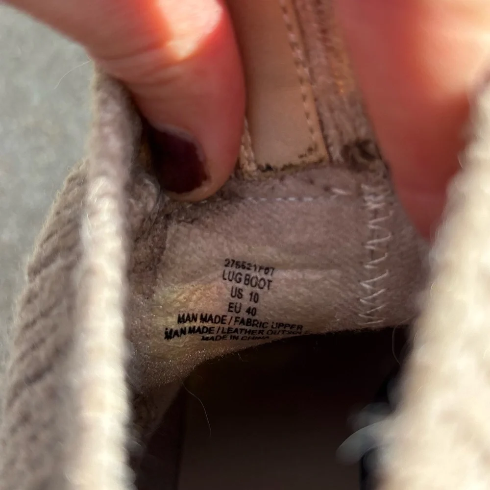 Lug Beige Ankle Boots - Picture 5 of 8